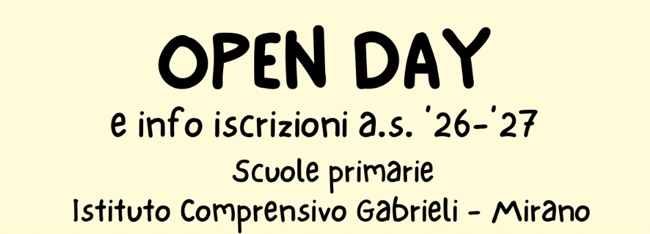 Open Day e Info Iscrizioni - Scuole Primarie 26-27